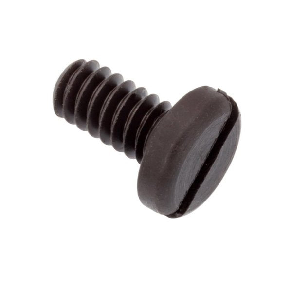 #10-24 x 3/8 in Slotted Pan Machine Screw, Black Oxide Alloy Steel