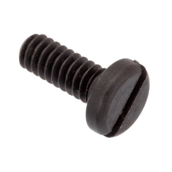 #10-24 x 1/2 in Slotted Pan Machine Screw, Black Oxide Alloy Steel