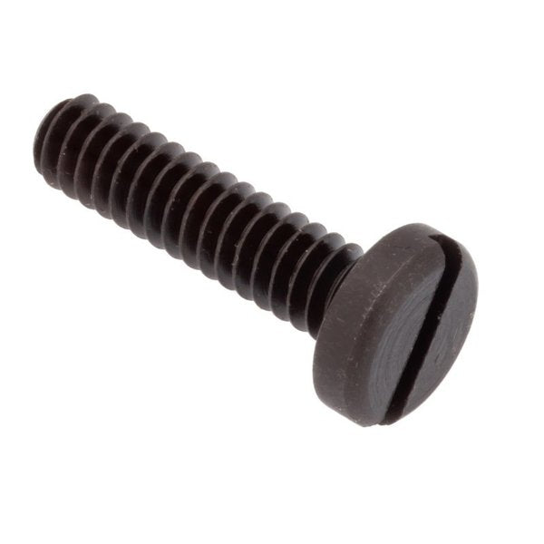 #10-24 x 5/8 in Slotted Pan Machine Screw, Black Oxide Alloy Steel