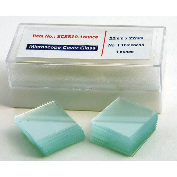 Glass Coverslips, 22Mm X 22Mm, 1Oz., #2