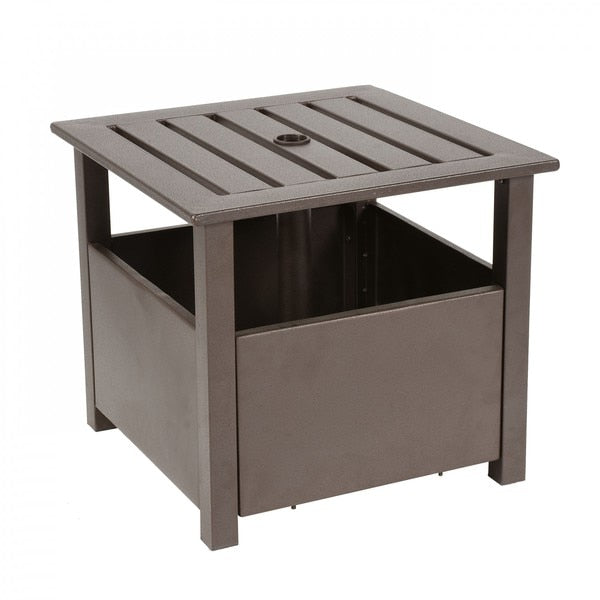 Patio Umbrella Side Table Base, Bronze Al