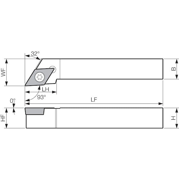 Turning Toolholder, SDJCR 1010F11
