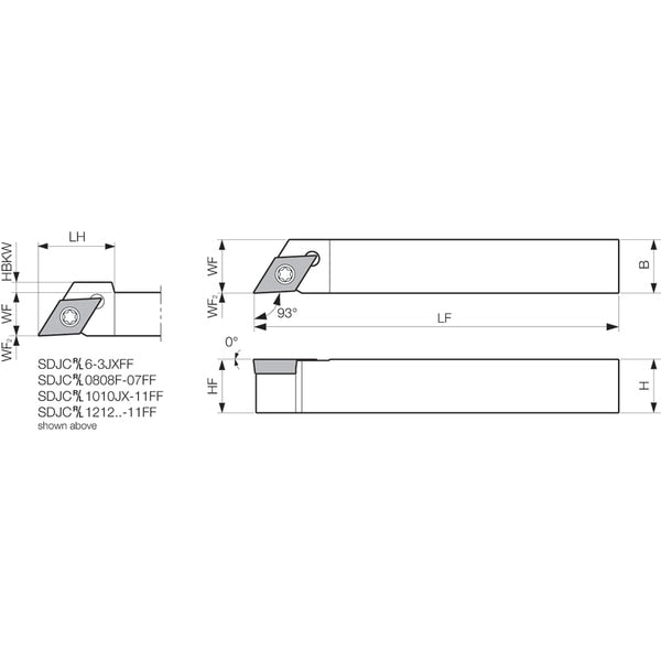 Turning Toolholder, SDJCL 83JXFF