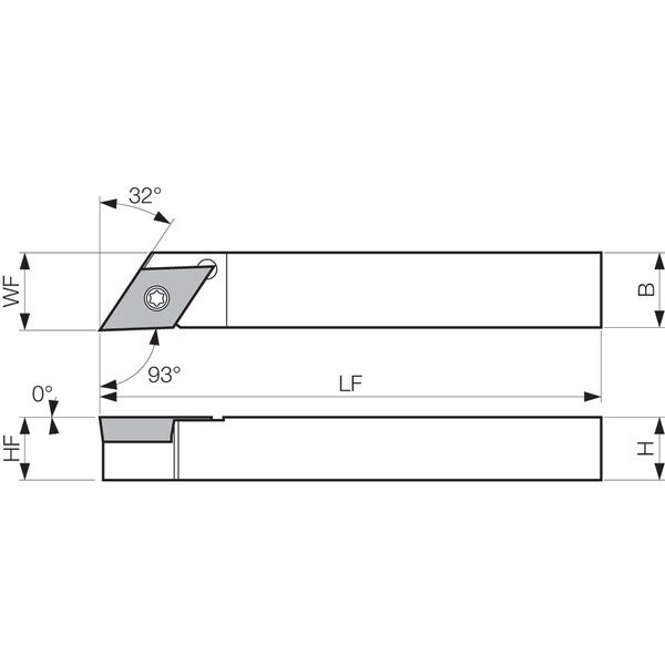Turning Toolholder, SDJCR 83DF