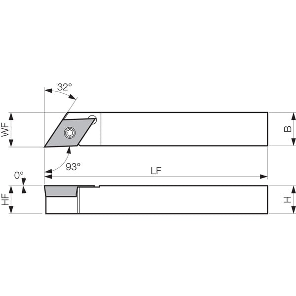 Turning Toolholder, SDJCR 62CF