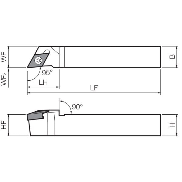 Turning Toolholder, SDLNR 1022CF