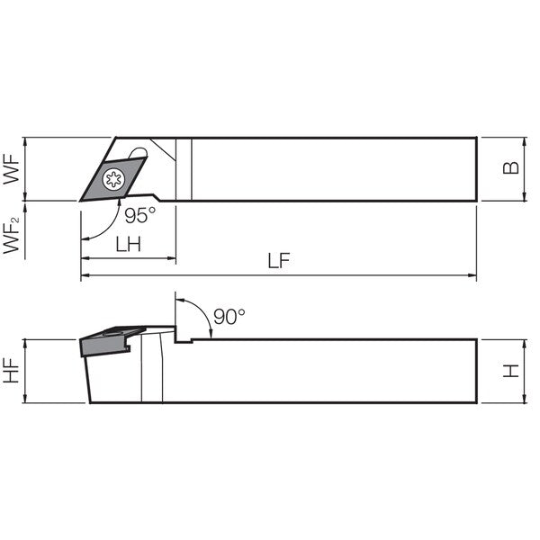 Turning Toolholder, SDLNR 1010K08FF