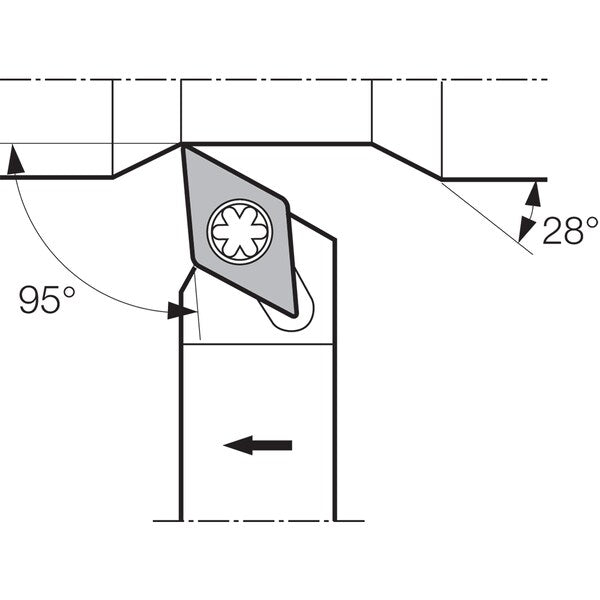 Turning Toolholder, SDLPR 0808F07FF