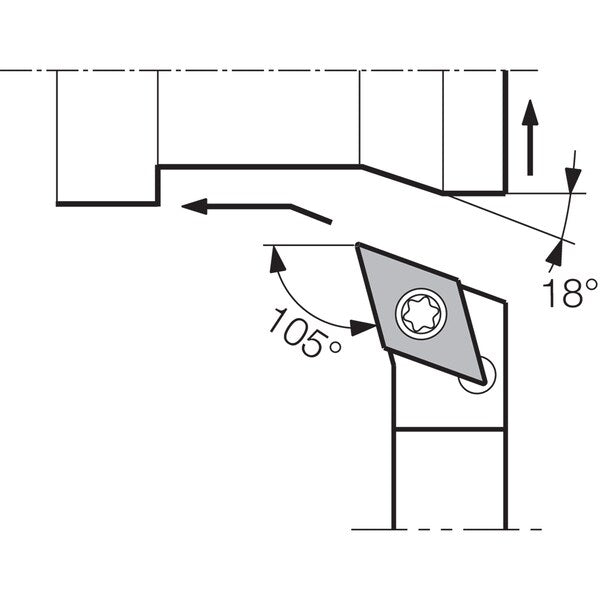 Turning Toolholder, SDXCR 1212JX11