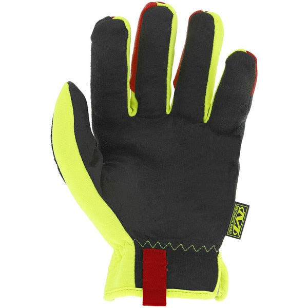 Hi-Vis Cut Resistant Gloves, A4 Cut Level, Uncoated, XL, 1 PR