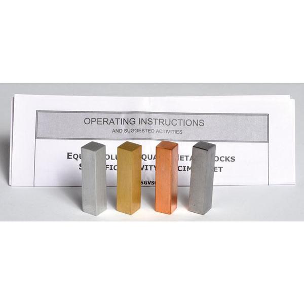 Equal Volume Metal Squares, Set Of 4