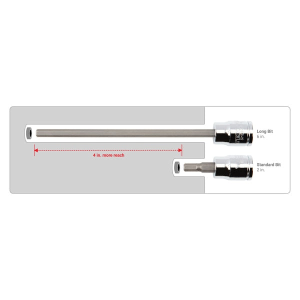 3/8 Inch Drive x 1/8 Inch Long Hex Bit Socket