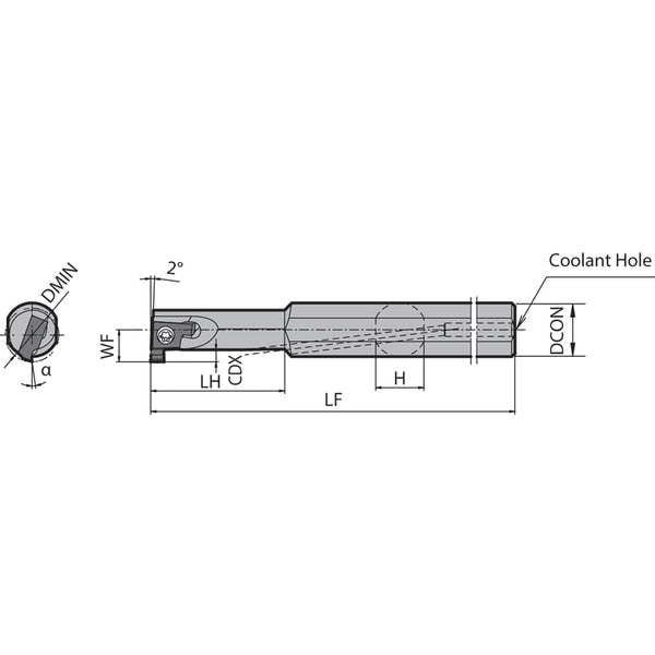 Internal Grooving Toolholder, SIGEL 06EH