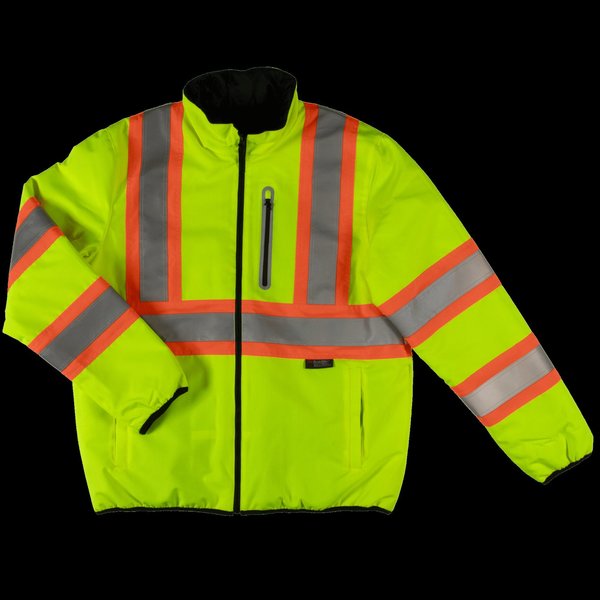 Reversible Safety Jacket, SJ271-FLGR-L