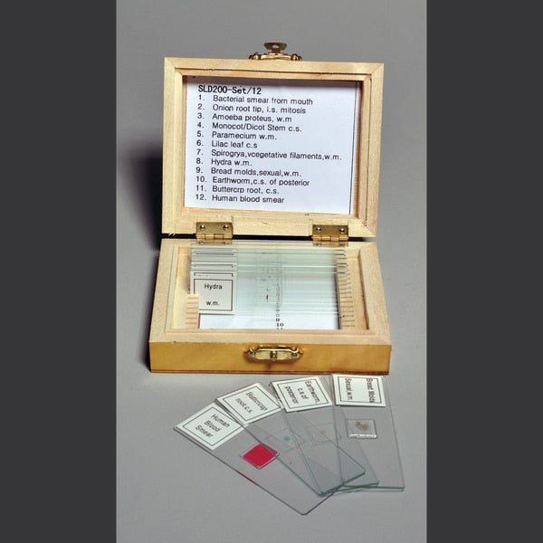Biology Prepared Slide Set, 12 Slides
