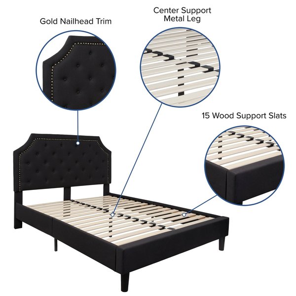 Brighton Full Platform Bed, Black