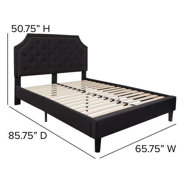 Brighton Queen Platform Bed, Black
