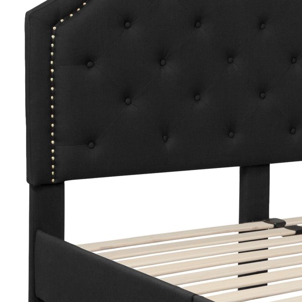 Brighton Queen Platform Bed, Black