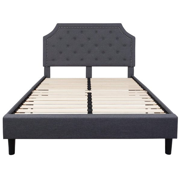 Brighton Queen Platform Bed, Dark Gray