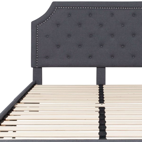 Brighton Queen Platform Bed, Dark Gray
