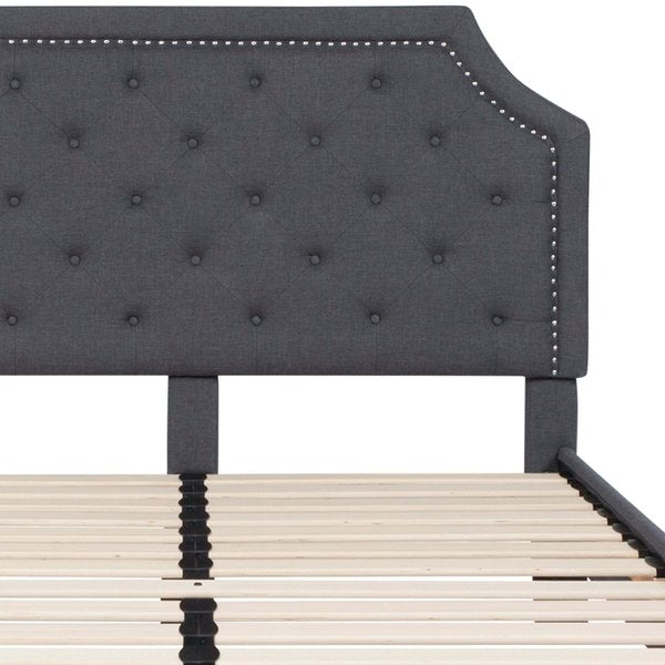 Brighton Queen Platform Bed, Dark Gray