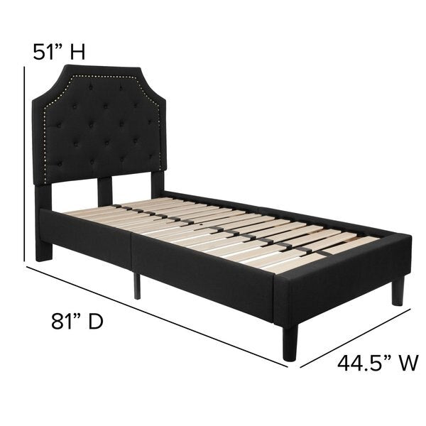 Brighton Twin Platform Bed, Black