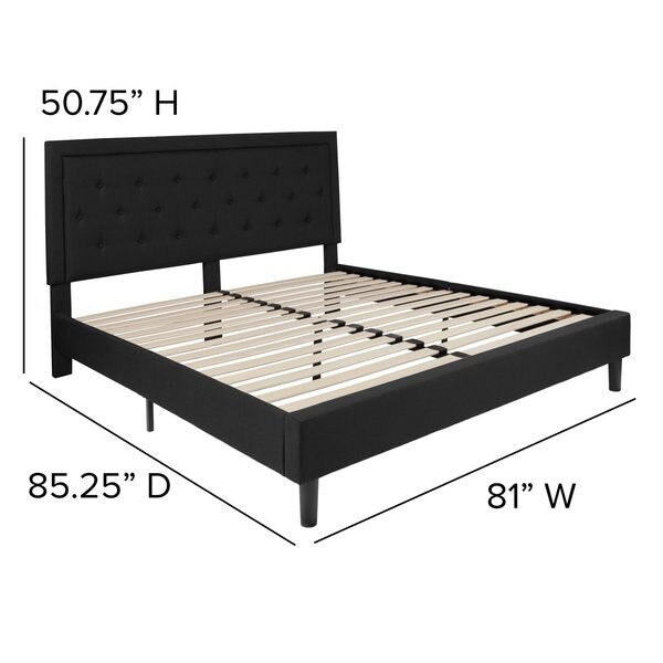 Roxbury King Platform Bed, Black