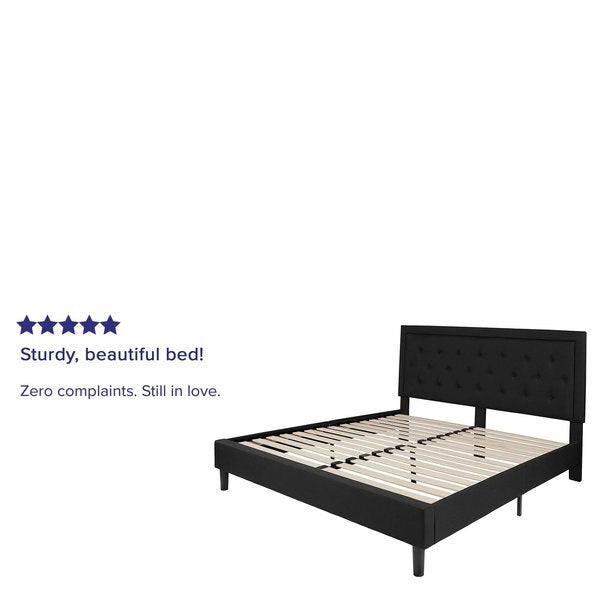 Roxbury King Platform Bed, Black