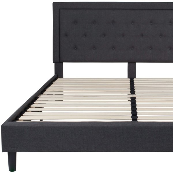 Roxbury King Platform Bed, Dark Gray