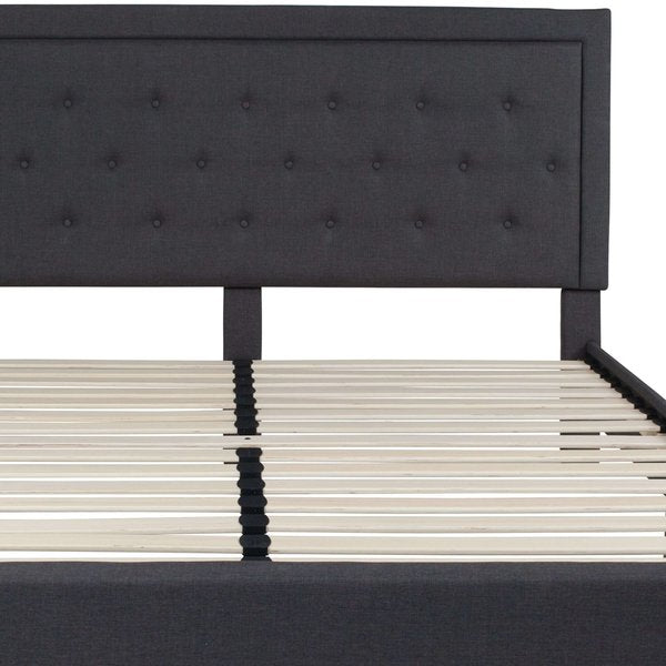 Roxbury King Platform Bed, Dark Gray