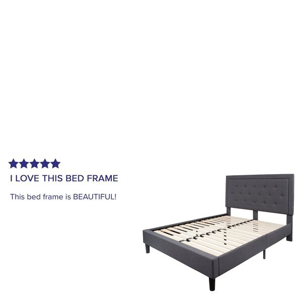 Roxbury Queen Platform Bed, Dark Gray