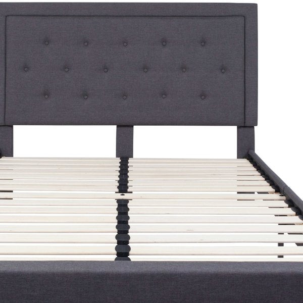 Roxbury Queen Platform Bed, Dark Gray