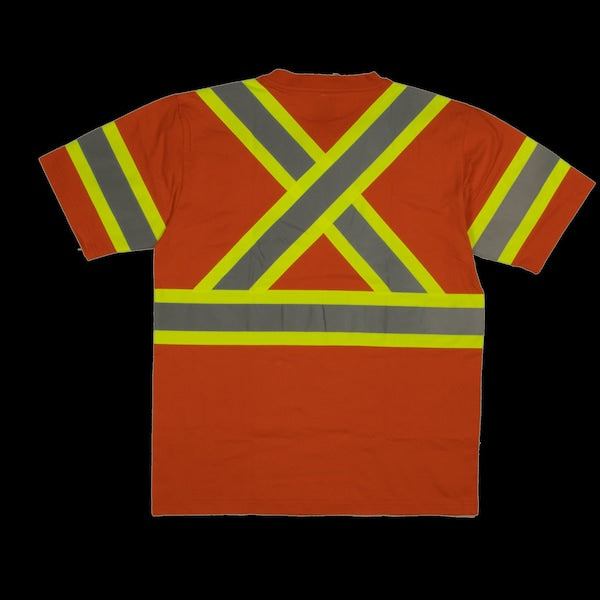 Short Sleeve Safety T-Shirt, ST111-ORG-L