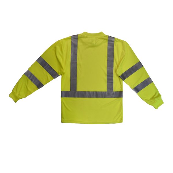 Long Sleeve Shirt, Unisex, 4XL, 30 in., Grn
