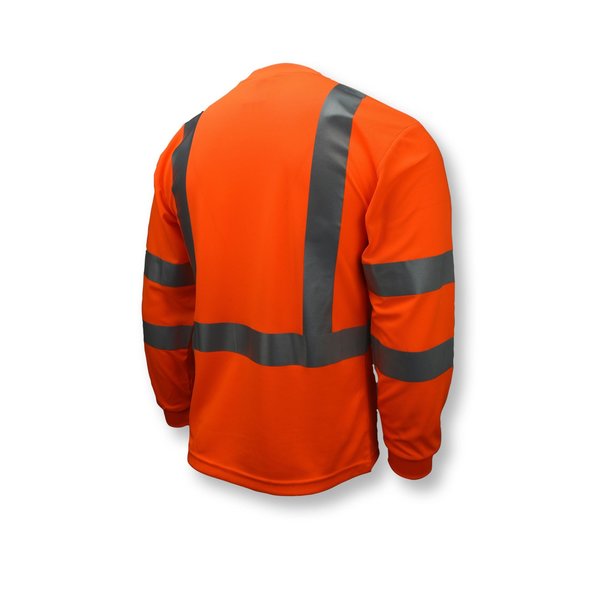 Long Sleeve Shirt, Unisex, L, 22 in., Orange