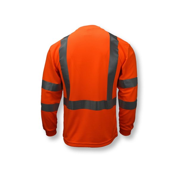 Long Sleeve Shirt, Unisex, L, 22 in., Orange