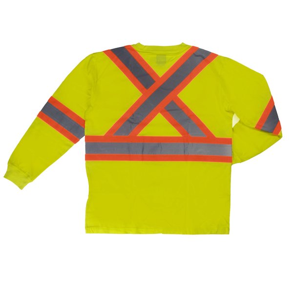 L/S Safety T-Shirt w/100pct. Cotton, Navy