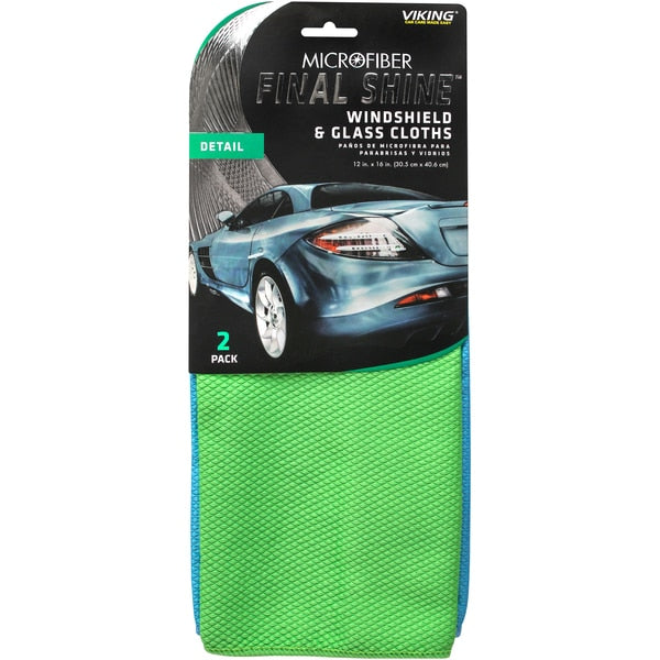 Microfiber Windshield/Glass Cloth, 2 pcs.