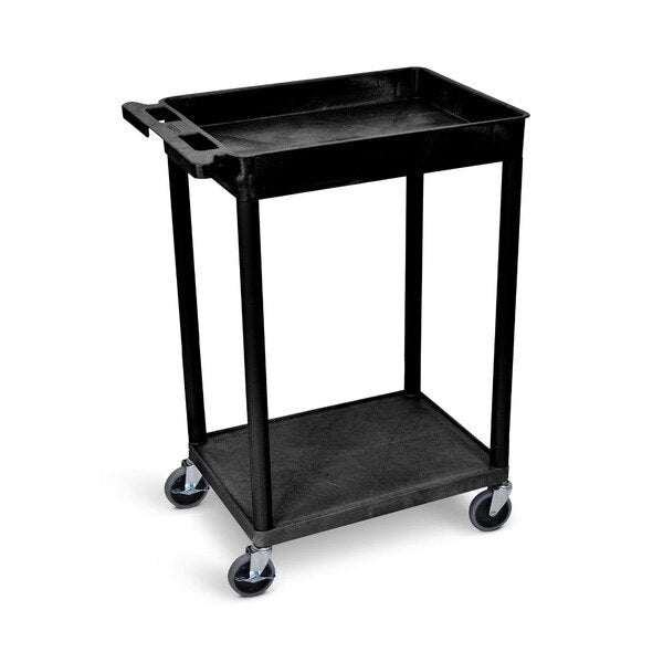 Small Top Tub and Bottom Flat Shelf Cart