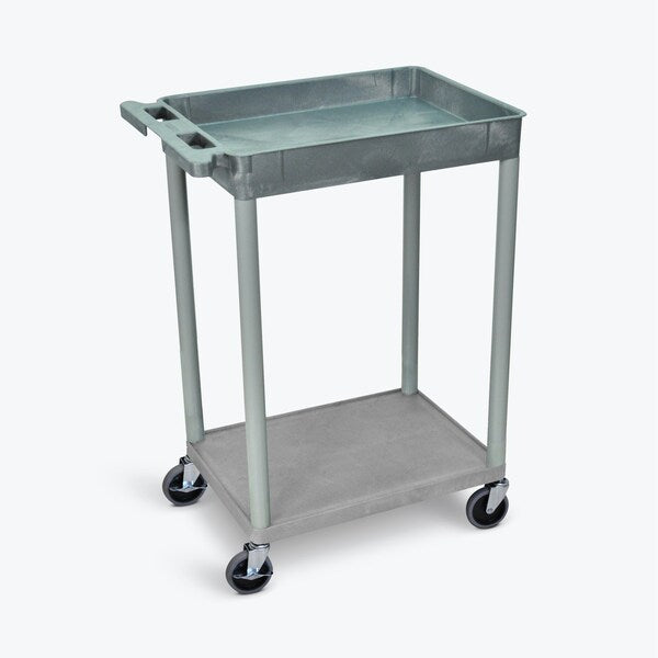 Small Top Tub and Bottom Flat Shelf Cart