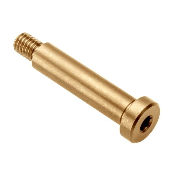 Shoulder Screw, 6g Thr Sz, 12mm Thr Lg, 10 mm Shoulder Lg, Brass