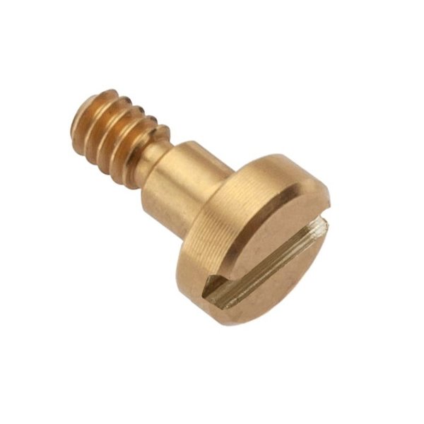 Shoulder Screw, #6-32 Thr Sz, 3/16 Thr Lg, 3/16 in Shoulder Lg, Brass