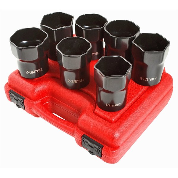 Wheel Bearing Lock Nut Socket Set, 7 Pc