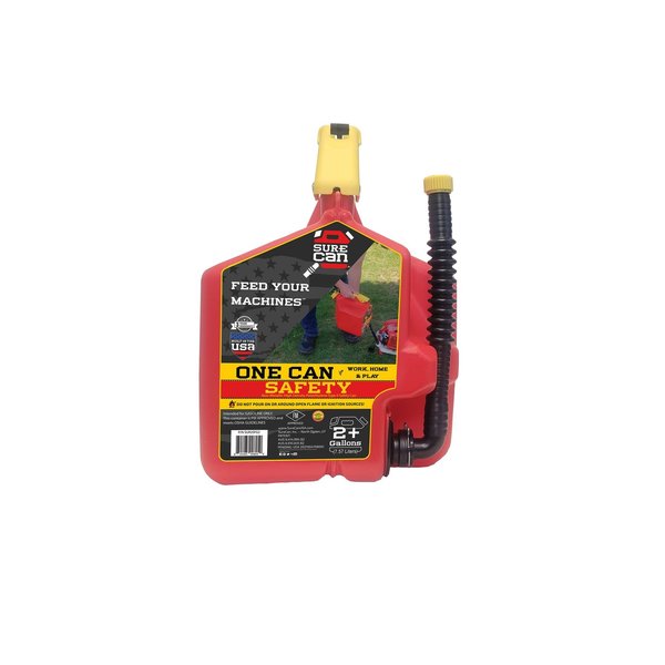 2.2 gal Red HDPE Type II Safety Gas Can