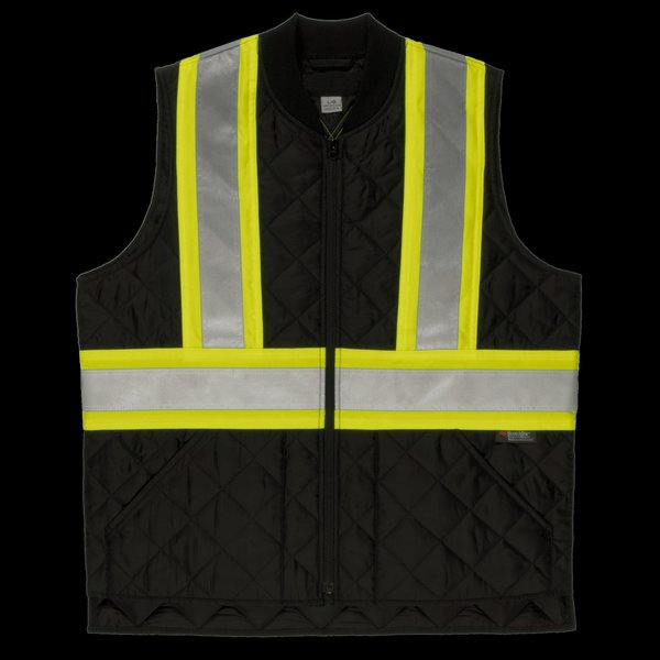 Quilted Safety Vest, SV052-BLACK-4XL