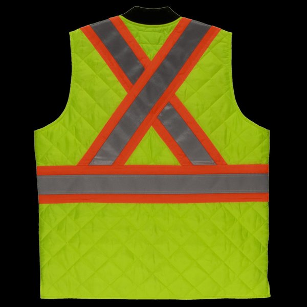 Quilted Safety Vest, SV051-FLGR-M