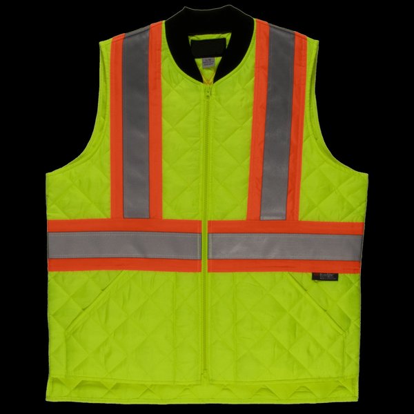 Quilted Safety Vest, SV051-FLGR-XL
