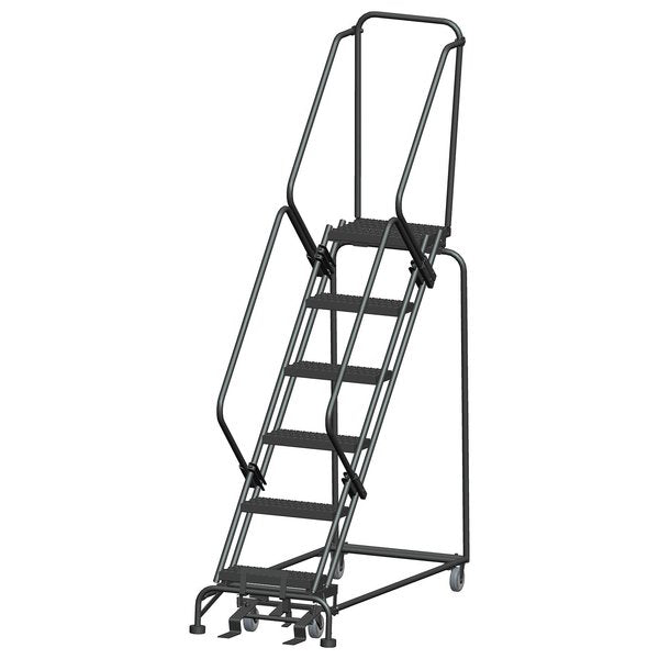 Safety Rolling Ladder, Steel, 60 in.H