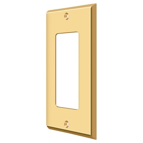 Single Rocker Switch Plate, Number of Gangs: 1 Solid Brass, PVD Polished Brass Finish