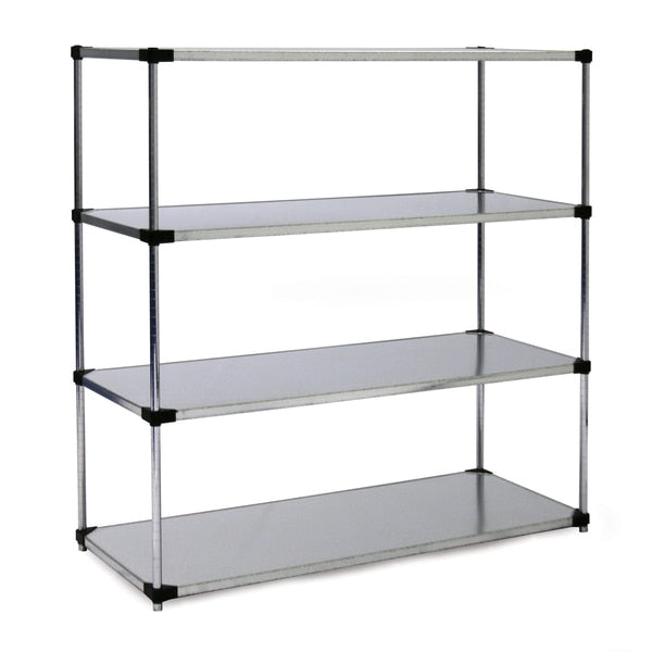 Solid Shelving Unit, 4-Shelf, 18x60x63